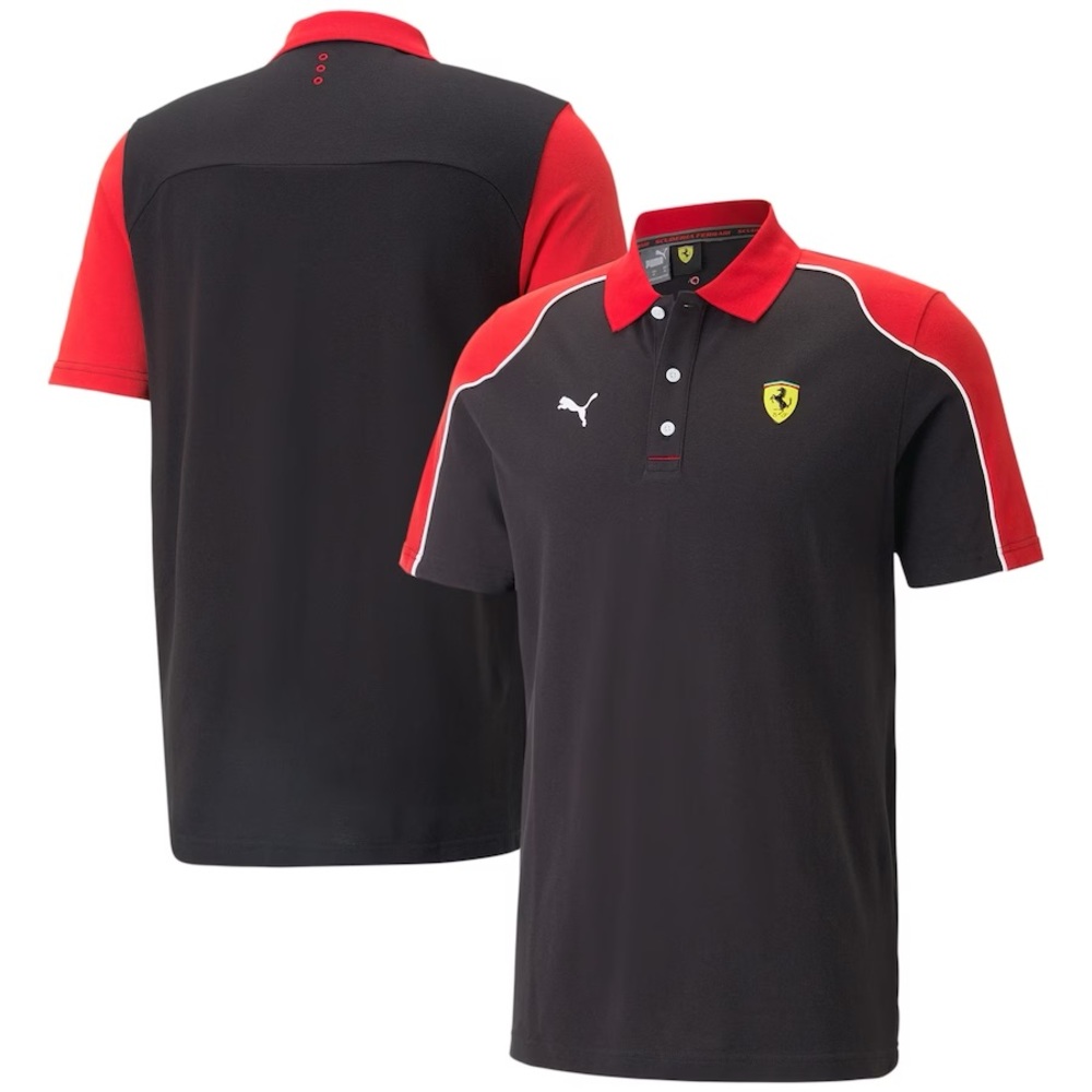 Scuderia Ferrari Race Polo by Puma - Black, Male M